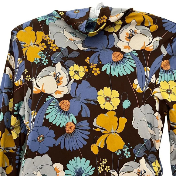 Zara Floral Print Turtleneck Top - Picture 8 of 14